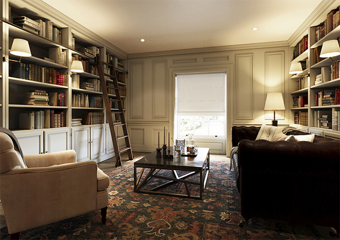 Wexley, White Cotton - Roman Blind - Image 6